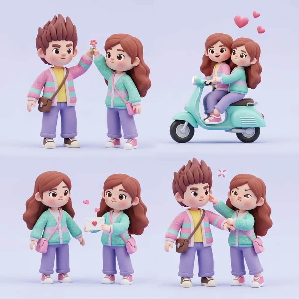 3D粘土：俏皮浪漫