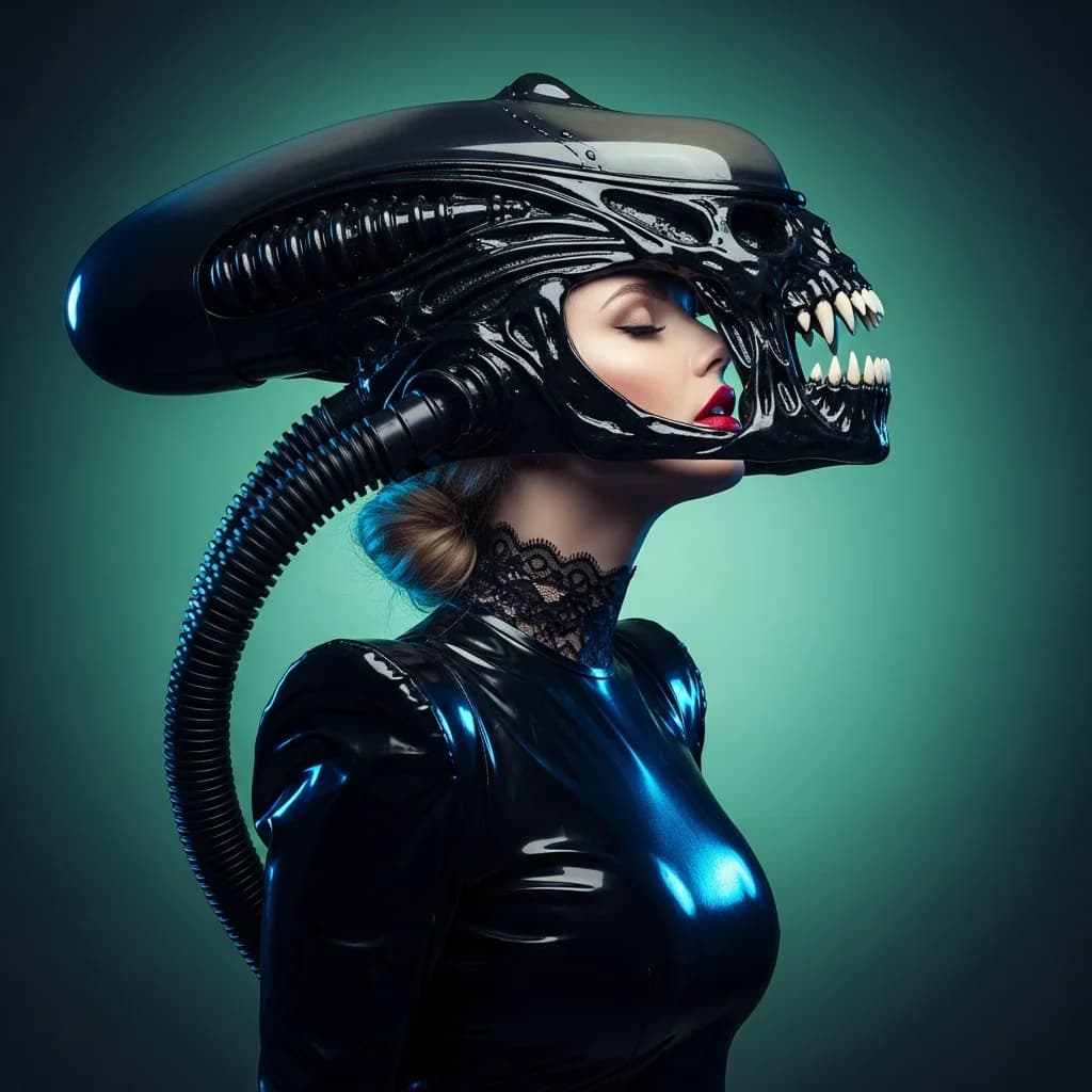 暗黑科幻机械风肖像