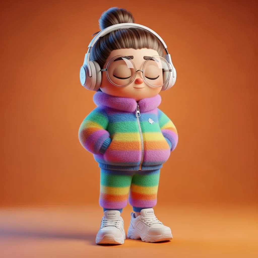 3D卡通：自信活力的形象