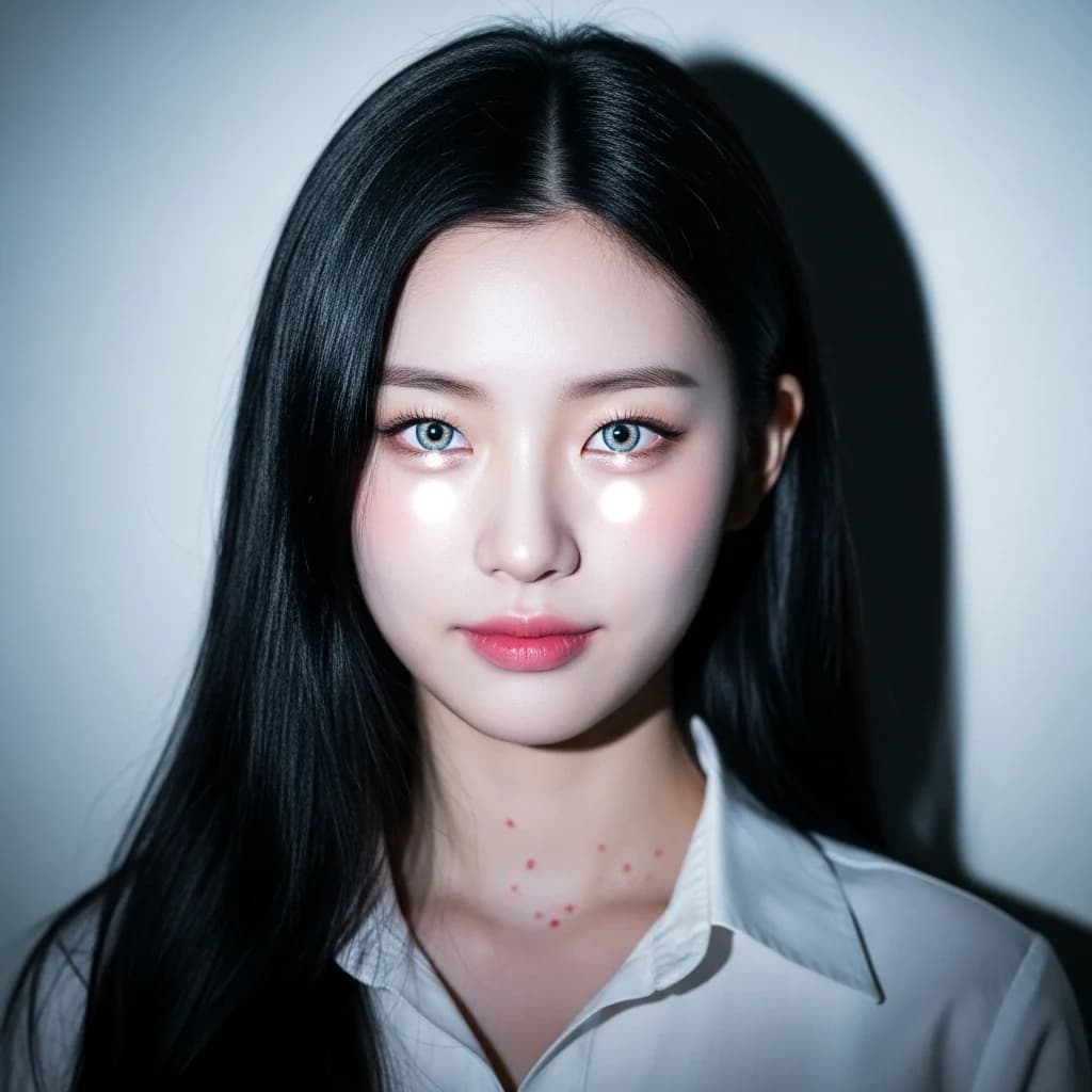 闪光灯下的偶像肖像