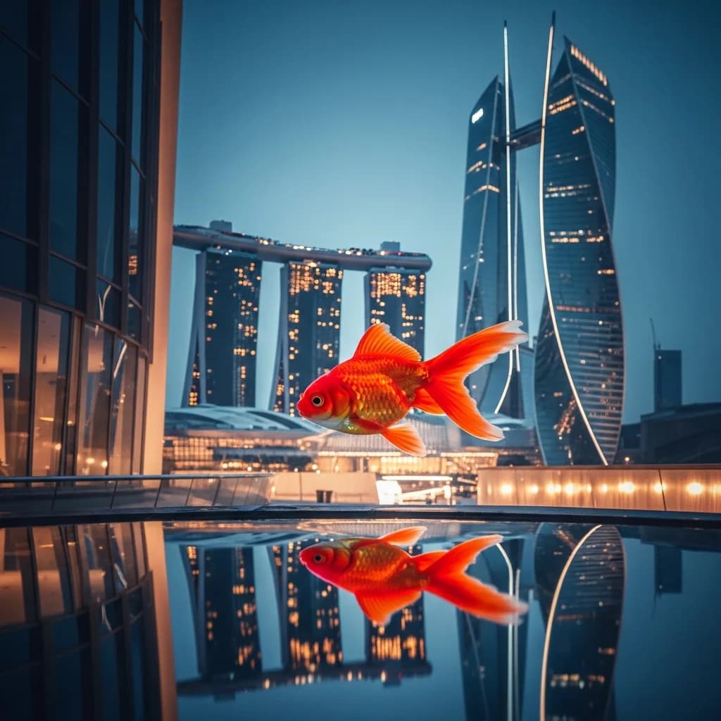 悬浮金鱼，都市奇景