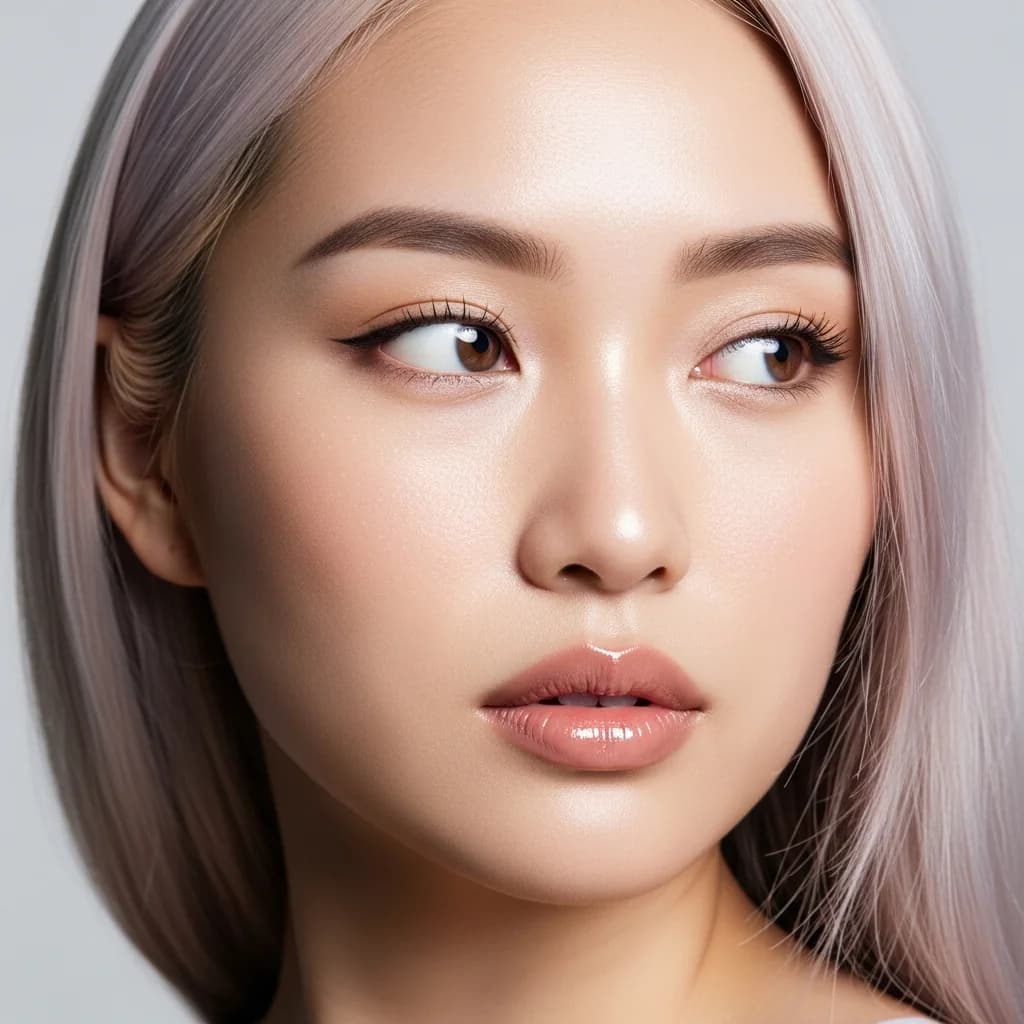 超写实角色肖像：高端美妆编辑风格