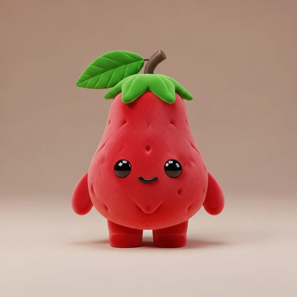 可爱毛绒水果模型