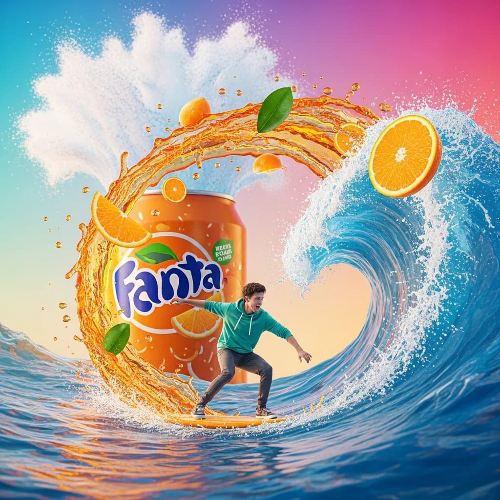 冲浪橙味汽水浪潮