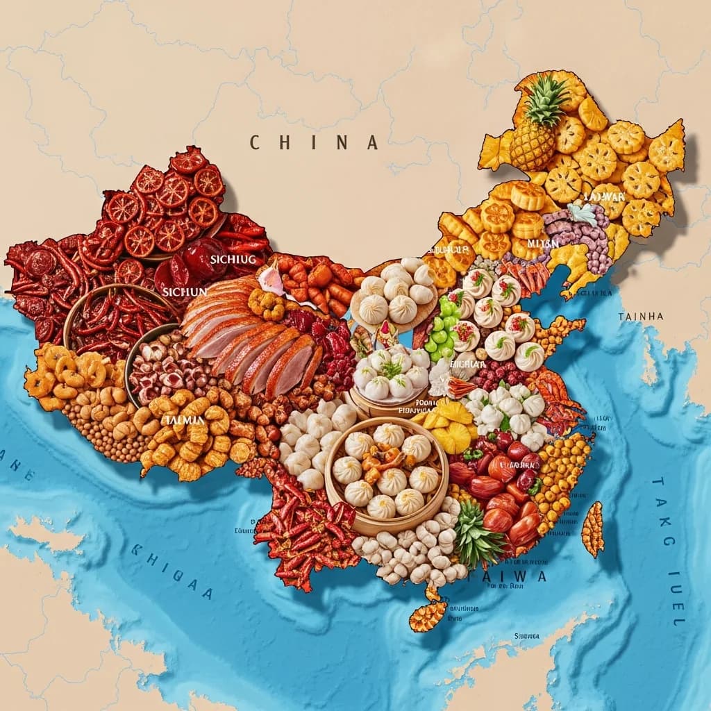 中国各地标志性美食地图
