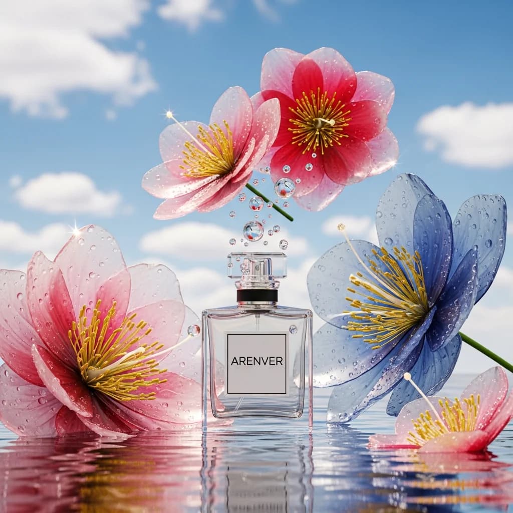 花卉幻想：水中香水广告