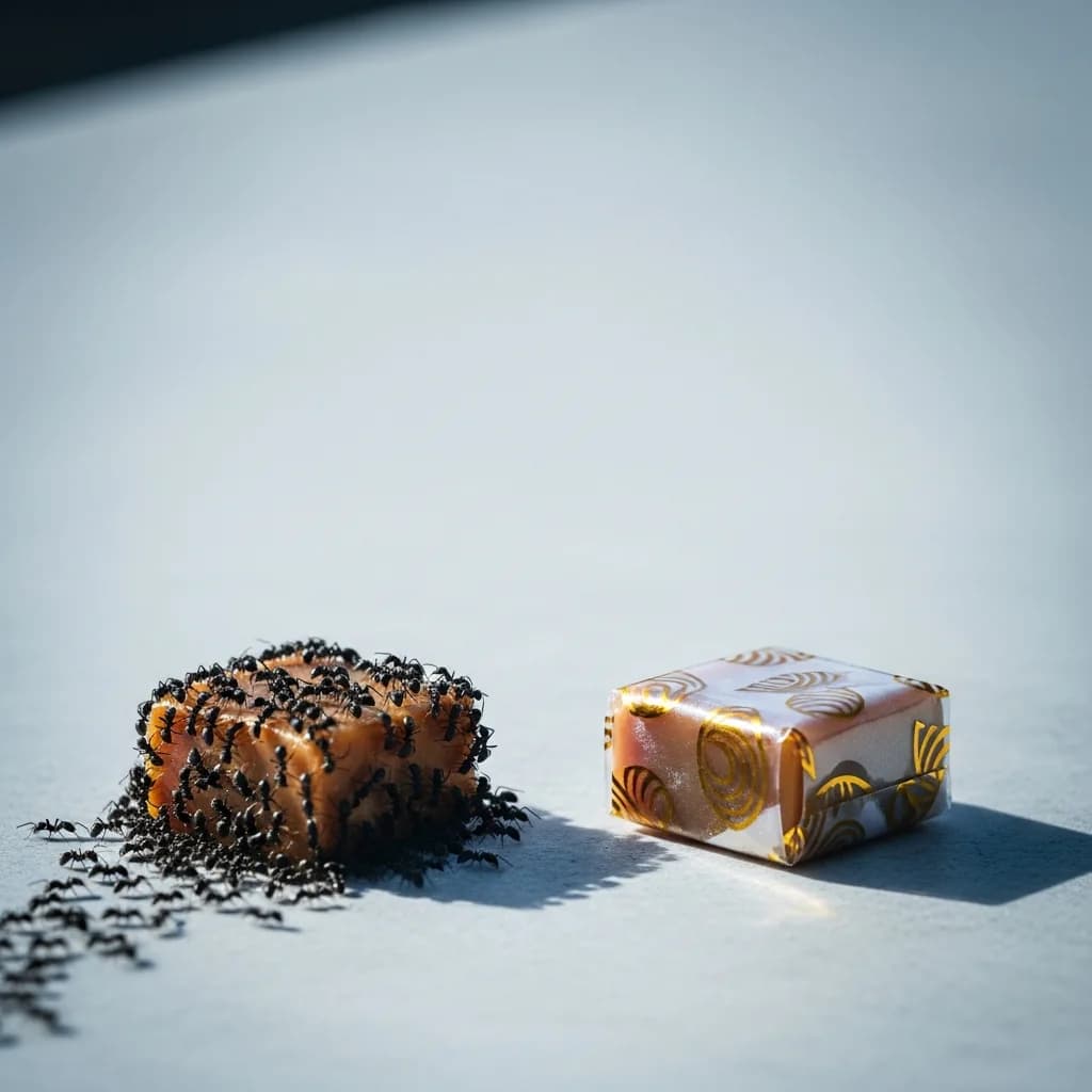 糖纸与蚂蚁围城的隐喻
