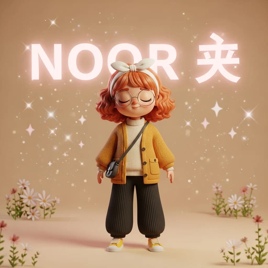 可爱3D角色：舒适针织与可爱风格