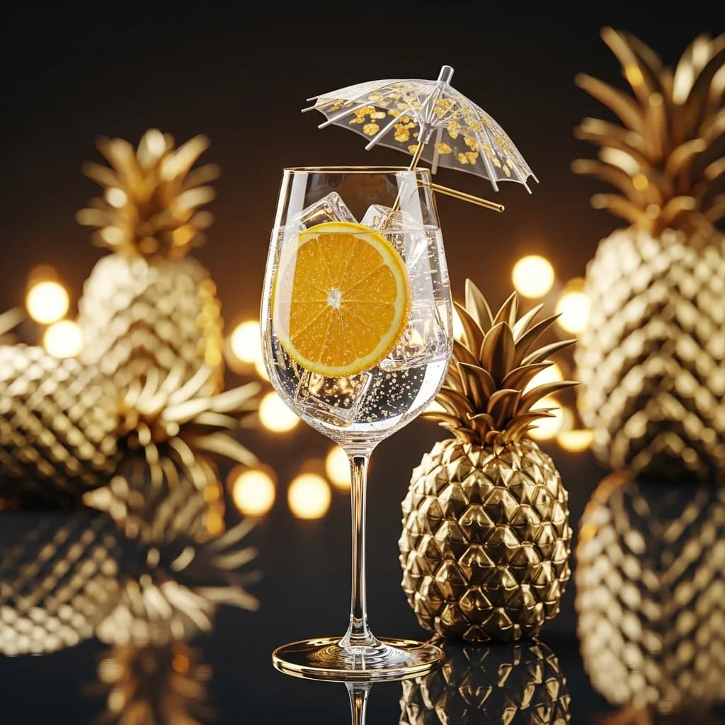 金色奢华：精致鸡尾酒时光