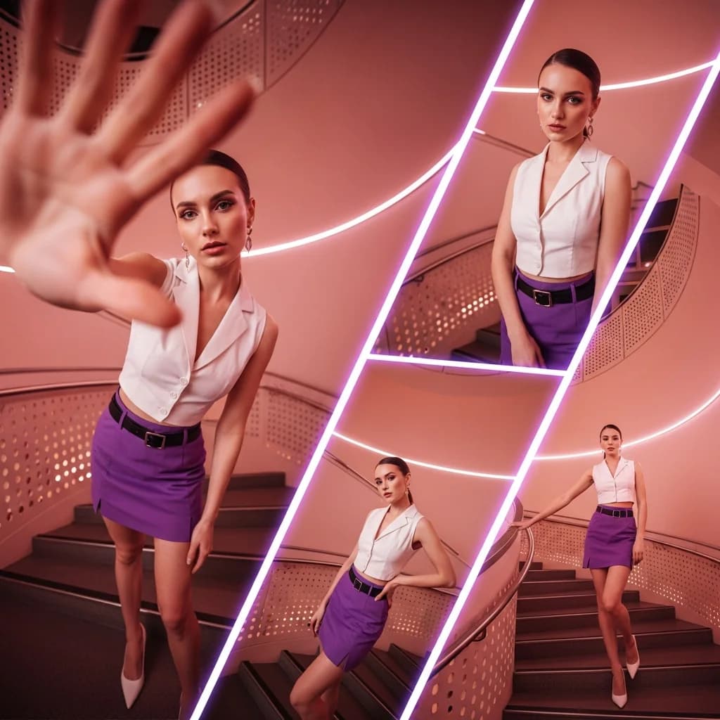 未来感螺旋楼梯时尚大片