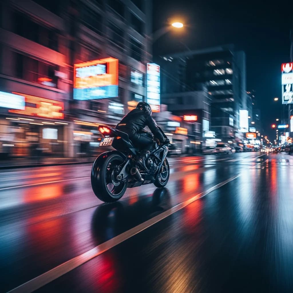 霓虹都市夜间超跑