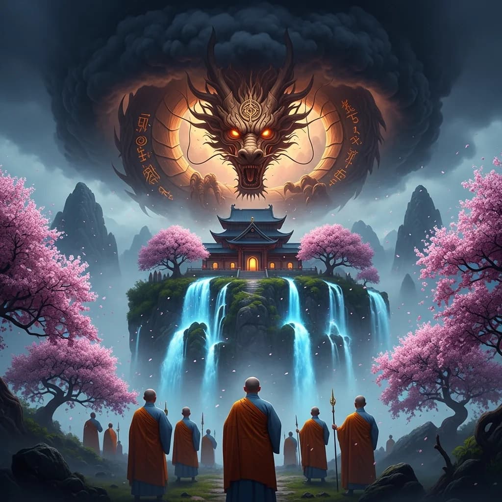 凶猛神秘木龙现身不祥乌云