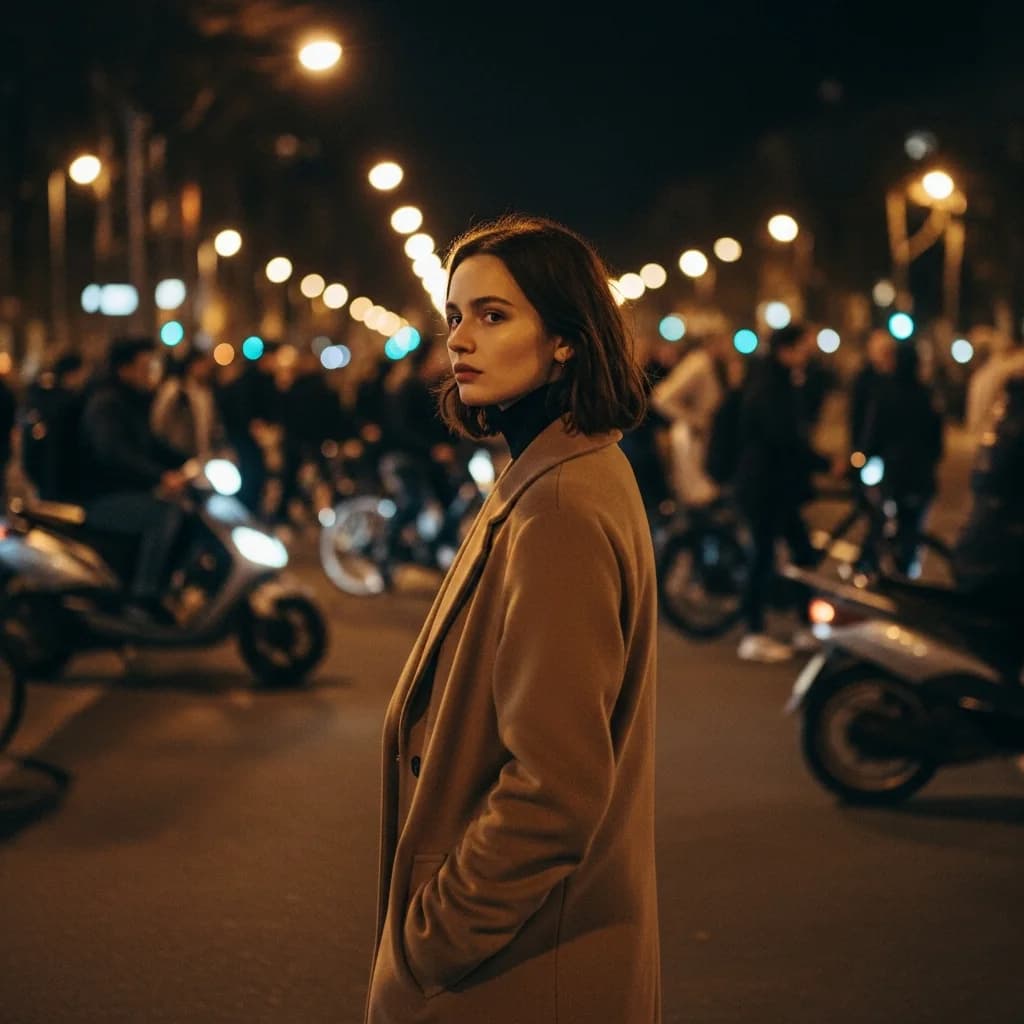 电影夜景：Z世代女性肖像