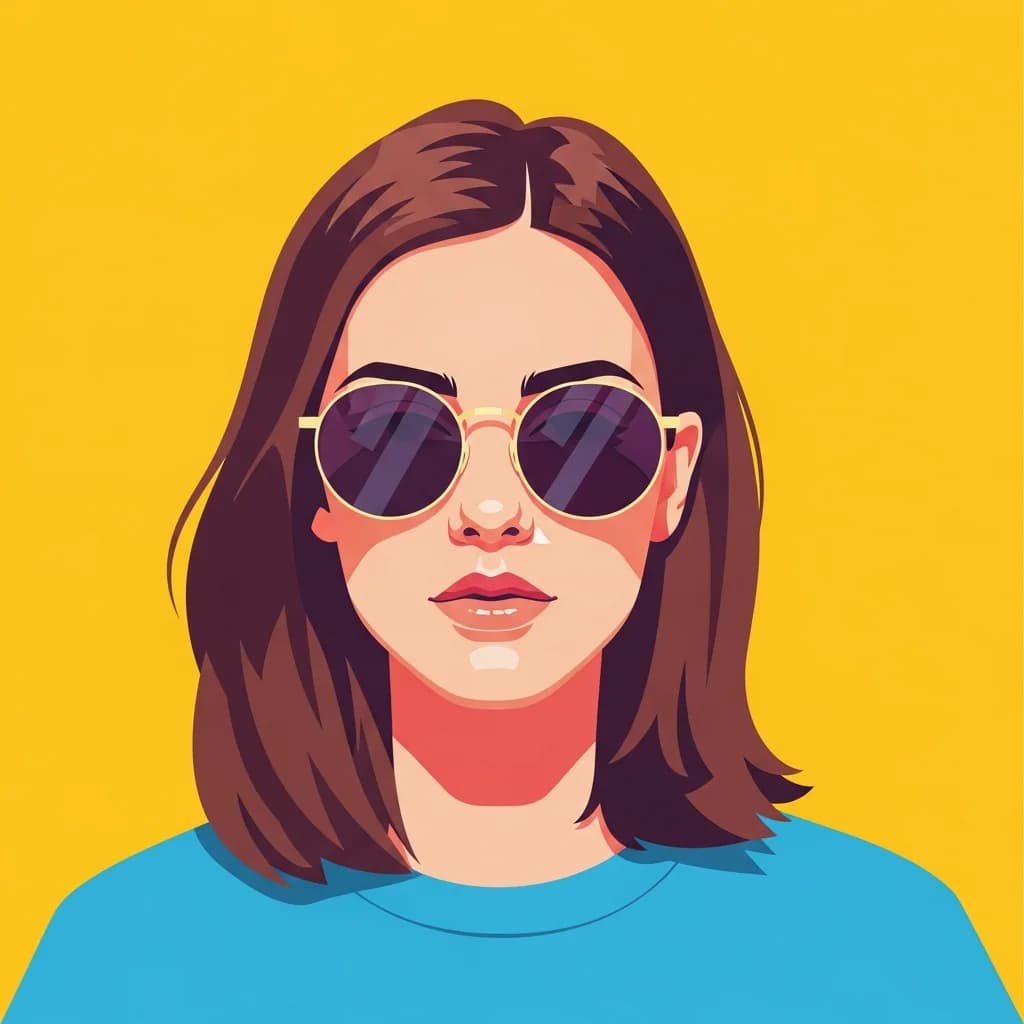 平面插画女性肖像