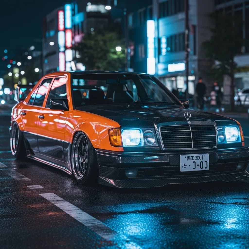 橙黑相间经典汽车